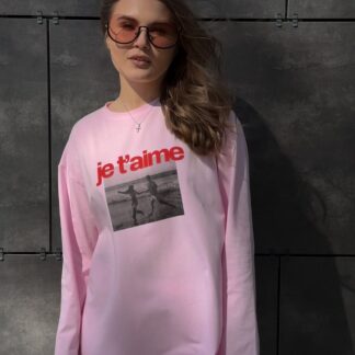 Лонгслів ніжно-рожевий Je t’aime