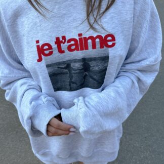 Світшот трьохнитка Je t’aime сірий меланж