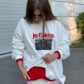 Світшот трьохнитка Je t’aime шампань