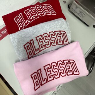 Світшот світло-рожевий blessed вишивка